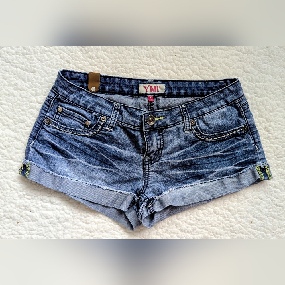 YMI Women's Classic Blue Denim Shorts